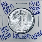 1943 BU UNCIRCULATED WALKING LIBERTY SILVER HALF DOLLAR AUTHENTIC U.S. MINT 4546