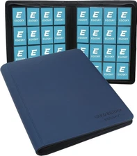 "Premium Ringless Trading Card Binder - 1000+ Capacity, 16 Side-Loading Pockets.