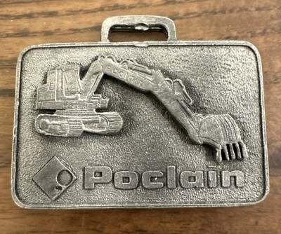 Vintage American POCLAIN Watch Fob Poclain Excavator Collector s Piece