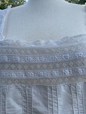 Edwardian Cotton / Slip Dress White Cotton M/L