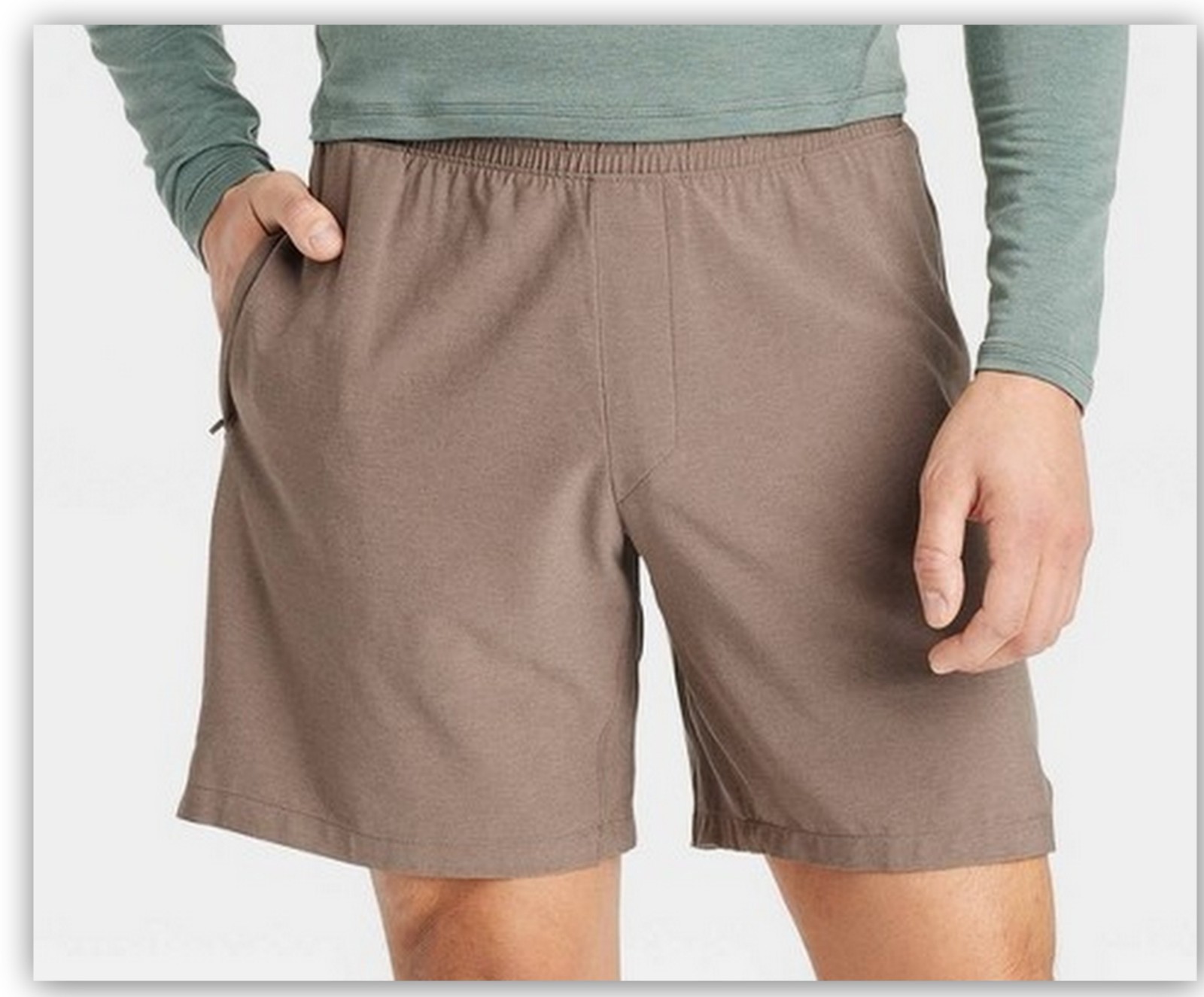 Men's Woven Every Day Shorts 8"  All in Motion Teal/Dark or light Gray/Brown