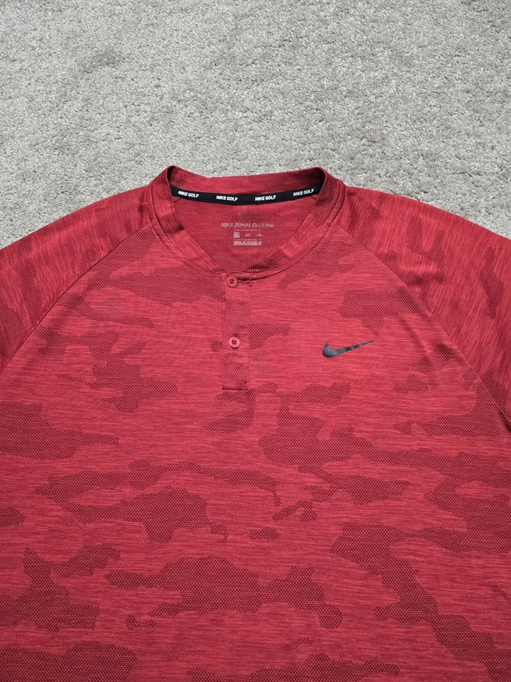 Nike Tiger Woods TW Polo Rojo Camuflaje Zonal Enfriamiento Hoja Cuello Para Hombres 2XL Foto 4 de 4