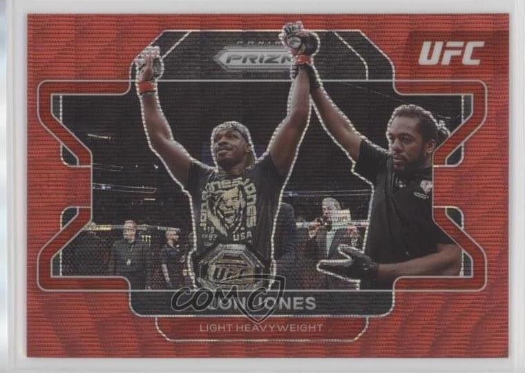 2022 Panini Prizm UFC Ruby Wave Prizm Jon Jones #4 5b1
