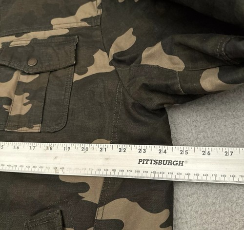 Levi’s Sherpa Lined Jacket Camo Hooded Mens Size XL Trucker Double Zip Military - Picture 7 of 10
