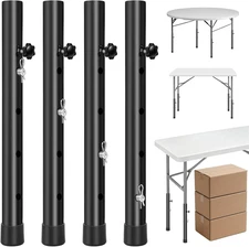 Table Leg Extender, Metal Tables Leg Extensions, Heavy Duty 4 Levels/Heights Ste