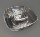 Heidi Blomstedt Hand Blown Glass One-Piece Chip & Dip Bowl 11" Square