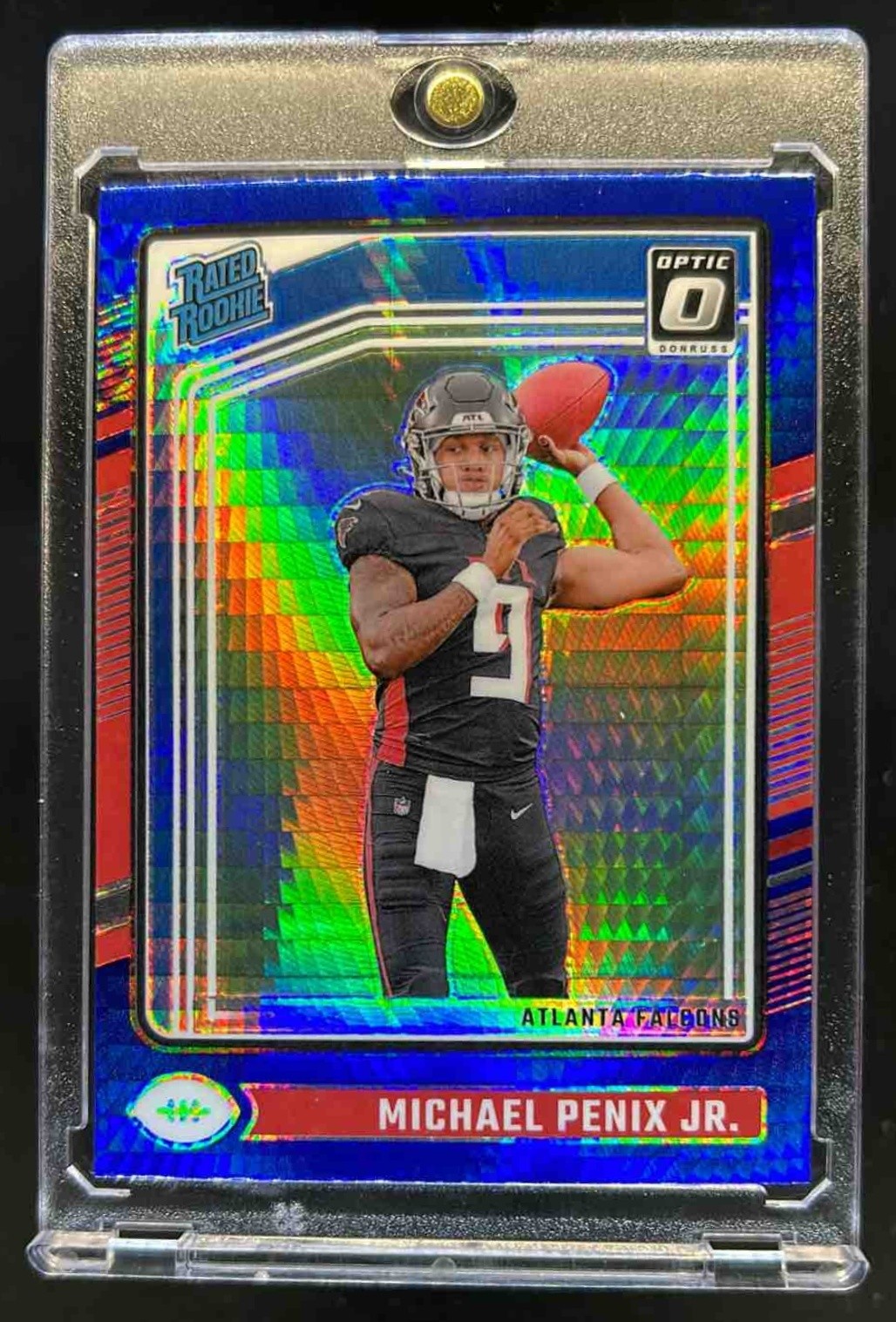 2024 Donruss Optic Michael Penix Jr. Blue Hyper Rated Rookie #279 Falcons