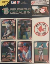 1992 High 5 Reusable Decals BOSTON RED SOX and 5 x 7 Poster Roger Clemens