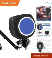 Microphone Isolation Shield Foam Pop Filter for Noise Reflection Reduction Re...