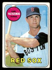 1969 Topps #130 Carl Yastrzemski Boston Red Sox HOF NO RESERVE! VG-VGEX