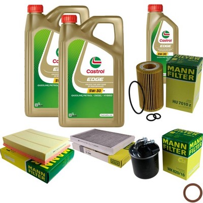 MANN-FILTER Inspektionspaket 11L CASTROL EDGE 5W-30 M für Mercedes-Benz Sprinter