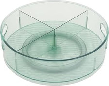 Storage Turntable with Removable Dividers, 12 Inch, Clear