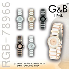 G&B Ladies' Fashion Quartz Watch Leather Strap Analogue Elegant New Gift