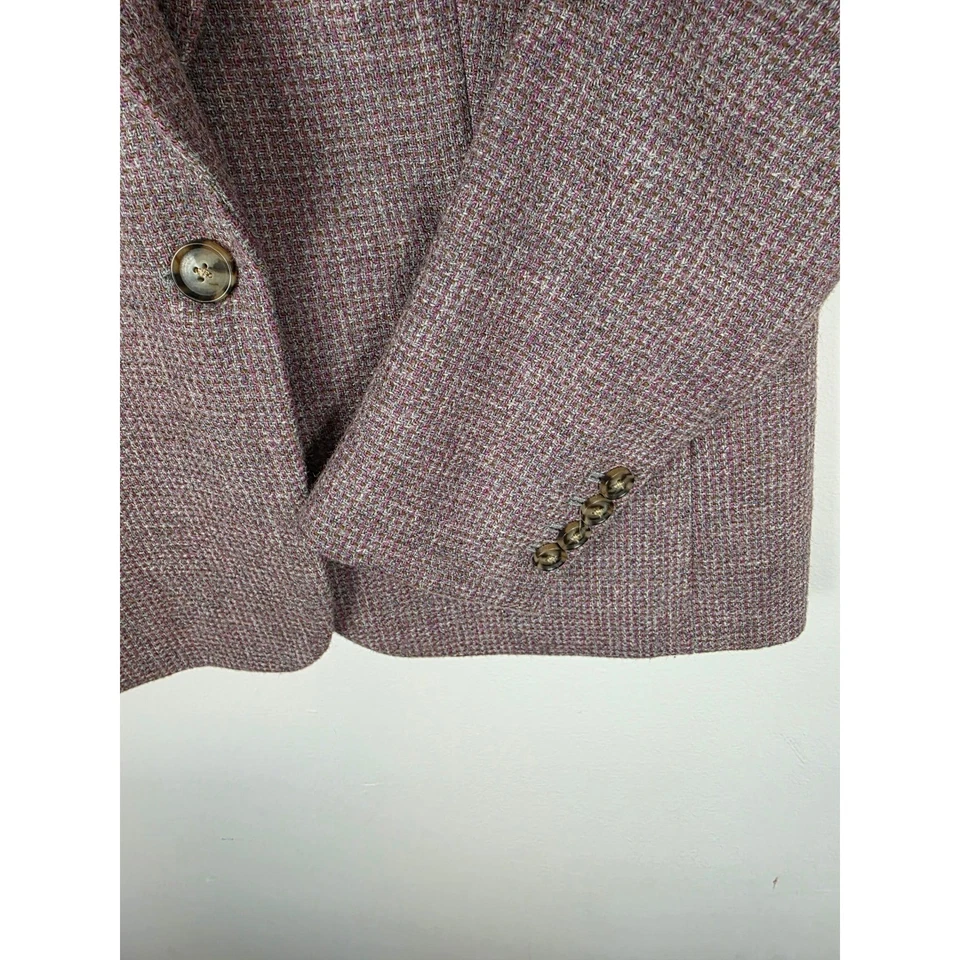 J. Blazer Crew Parke Inglés Ojo de Pájaro Sarga Lana Espiga Tweed Mujer Talla 8 Foto 4 de 4