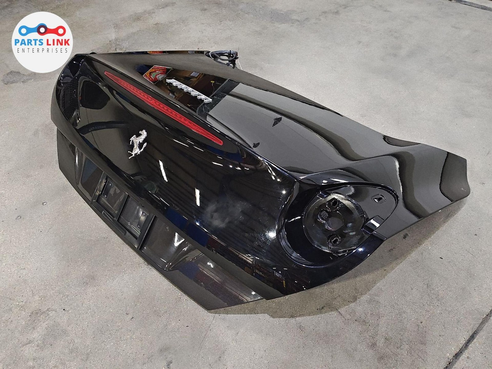 08-14 FERRARI CALIFORNIA REAR TRUNK HOOD LID LIFTGATE BOOT SHELL TRIM BLACK F149