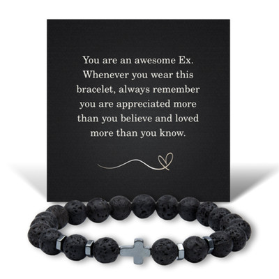 Ex Bracelet Gift   Lava Stone Bracelet