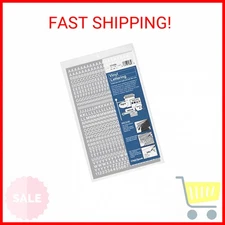 Chartpak Self-Adhesive Vinyl Capital Letters and Numbers, 1/4 Inches High, White