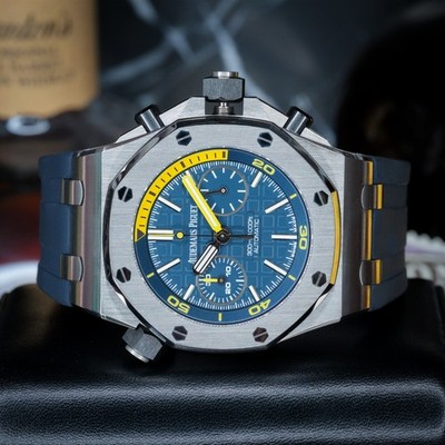 Audemars Piguet Royal Oak Offshore 42mm Navy Blue & Yellow Diver Chronograph