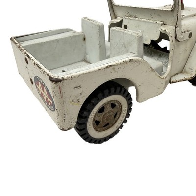Tonka Jeep Wrecker With Plow Blade And Beacon Light White | eBay