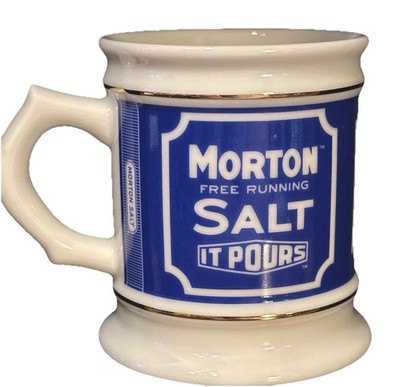 Morton Salt Cup The Corner Store Porcelain Mug Collection Vintage with Card