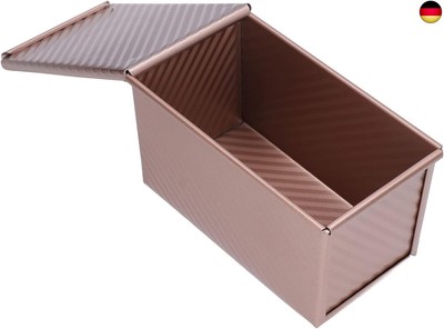 Toast Box Baking Mould Bread Loaf Pan with Lid 2.2 lb Dough Capacity