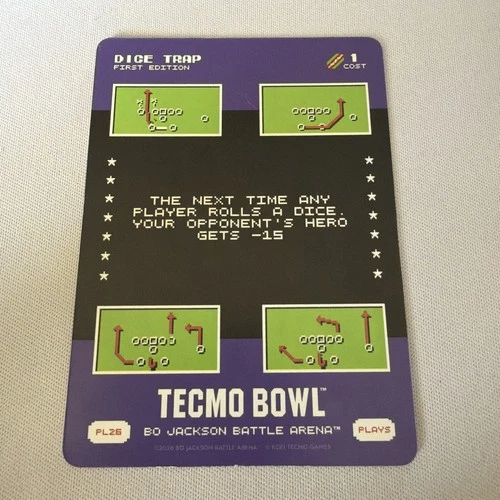 2026 Bo Jackson Tecmo Bowl PLAYS PL26 Dice Trap SP