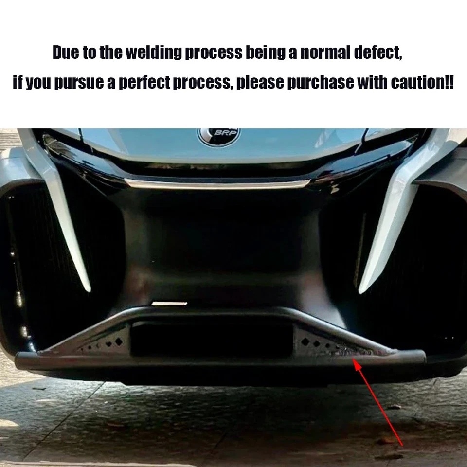 Aluminum Front Bumper with Skid Plate Black For Can-Am Spyder RT /RT-L 2020-2025 - Image 3 of 4