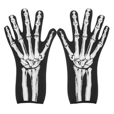 VALICLUD Halloween Skeleton Gloves - Long Skull Claw Ghost Bone Gloves for Co...