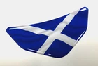 Waving Scotland Saltire Chevron - Car - Motorcycle Sticker Decal GLOSS DOMED GEL