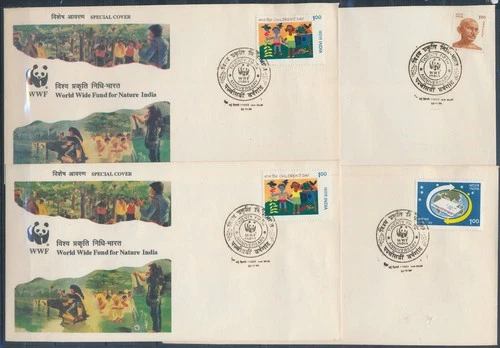 XE60162 India 1994 WWF special covers FDC's used