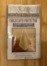 Better Home clear vinyl tablecloth protector 54 X 72 Oblong New