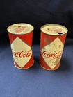 Vntg. Coca-Cola 12oz Steel Soda Can Diamond Logo Red White Coke Flat Top lotof 2