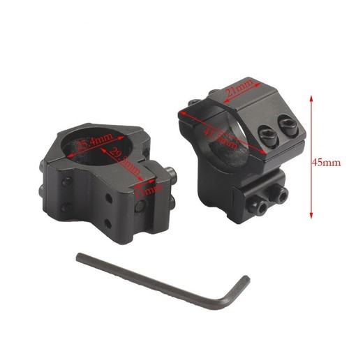 Scope Rings 25.4mm 1" Ring 11mm Rail Dovetail Mount fit Rifle Scope Laser Lights - Picture 2 of 6