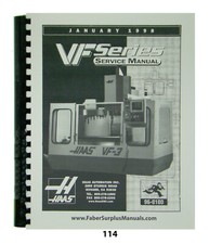 Haas VF Series CNC Milling Machine Service-Troubleshooting Manual  Jan 1998 *114