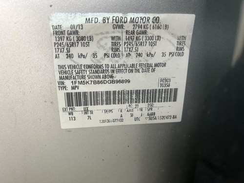 2011-2015 Ford Explorer Driver Tail Light Red Lens - Picture 11 of 14