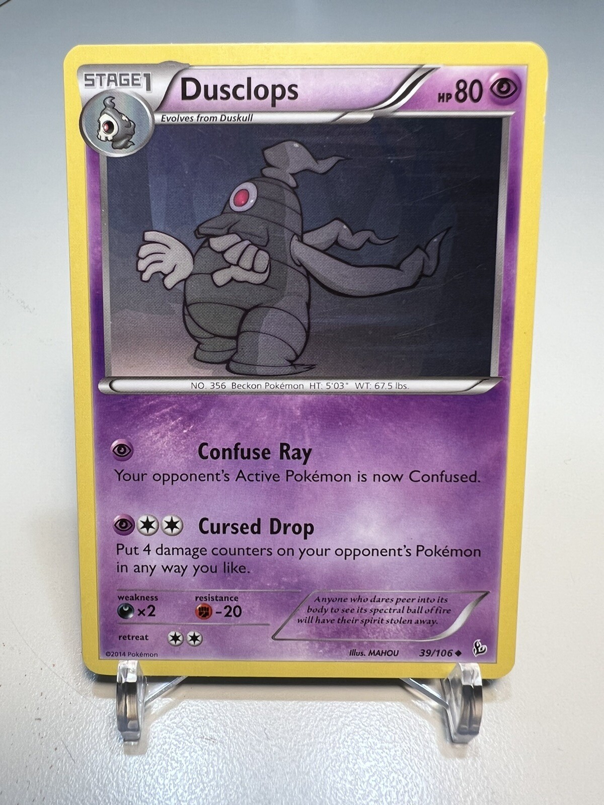 Pokémon TCG Dusclops 39/106 Flashfire Regular Uncommon 2014 - LP