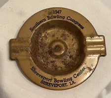Vintage 1947 Southern Bowling Conference Ashtray Shreveport Bowling Center La