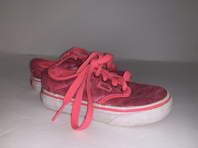 red sparkly vans