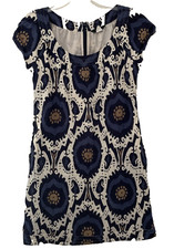 J Crew Womens Tunic Mini Dress Pockets Summer Cotton Blue size 2