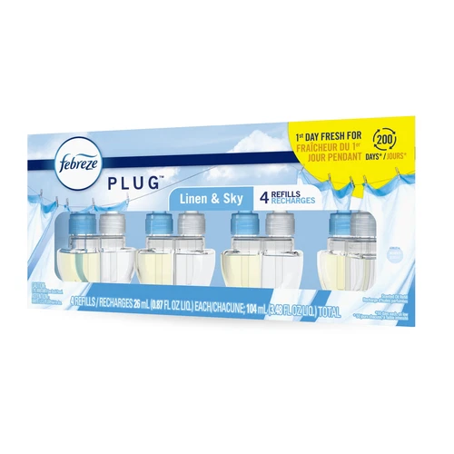 Febreze Plug In Air Freshener, Odor-Fighting Scented Oil Refill, 4 Refills - Picture 16 of 17