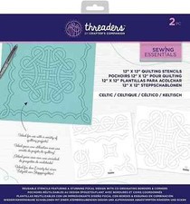 Threaders 12" x 12" Quilting Stencils-Celtic, us:one size, White New