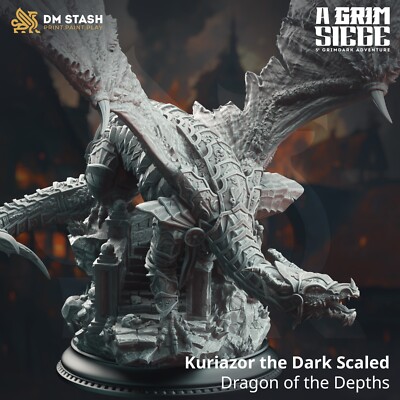 Dragon of the Depths, Dragon Monster, 3D Printed Miniature, D&D, TTRPG