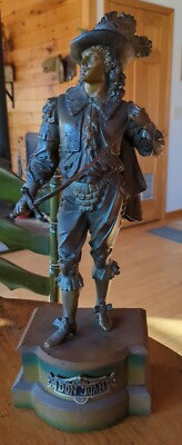 DON JUAN ANTIQUE Brass Bronze STATUE 21.5'' TALL On Name Base 