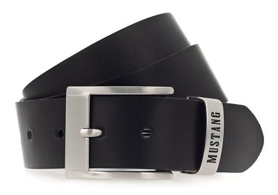 MUSTANG Classic Leather Belt W105 Gürtel Black schwarz Neu