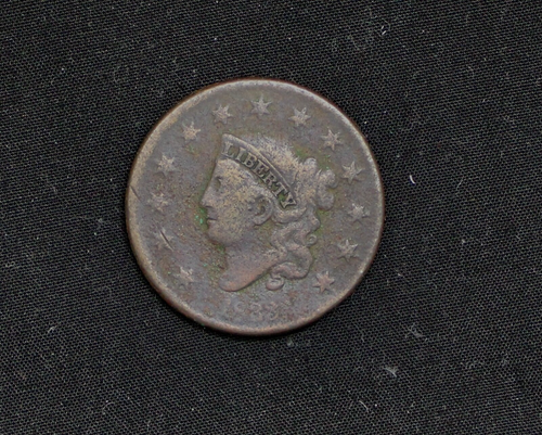 Centavo grande cabeza de matrona corona 1833 en estado bastante bueno/detalles muy finos - Imagen 1 de 2