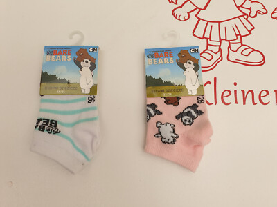 Sneaker Socken Kindersocken We are bare Bears 2 Paar Größe 23/26 27/30 31/34
