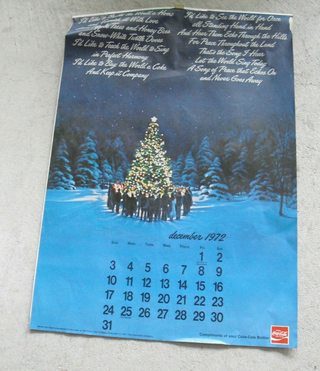 【超希少】コカコーラWALL CALENDAR 1973年 超希少】コカコーラWALL CALENDAR 1973年 Rare Vintage 1973