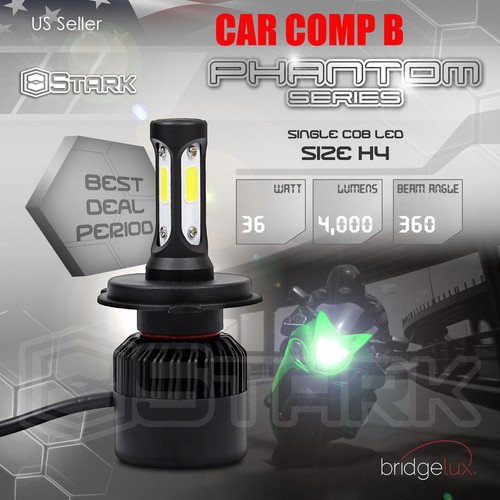 1x 36W 4000LM US BridgeLux Motorcycle Headlight Hi Lo Kit 6000K Bulb H4 9003 (B) - Bild 1 von 7
