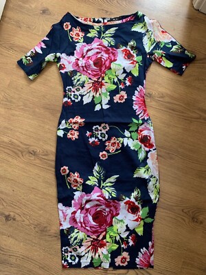 princess polly baby blue dress Women's Navy Floral Midi Dress main image 1