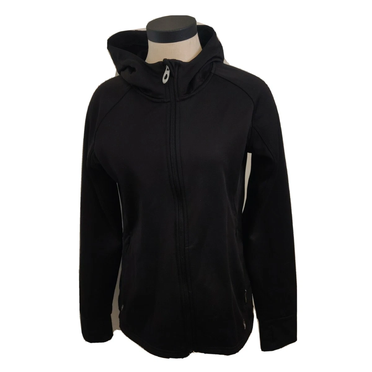 Spyder Women's Jacket Full Zip Activewear Hooded Black Size Large. 1H